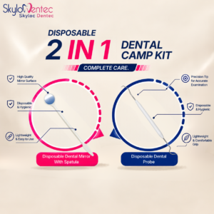Dental disposable kits by Skyloc Dentec for dental clinics, dental camps, and patient examinations