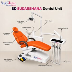 SD Sudarshana dental chair with LED light and ceramic spittoon