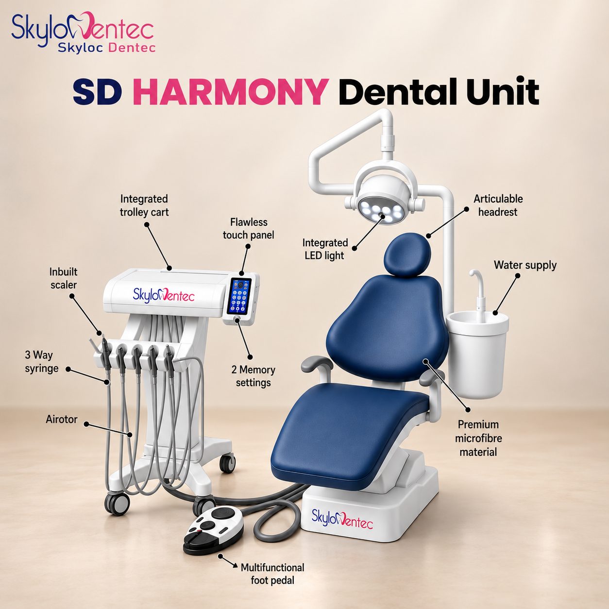 SD Harmony dental chair by Skyloc Dentec